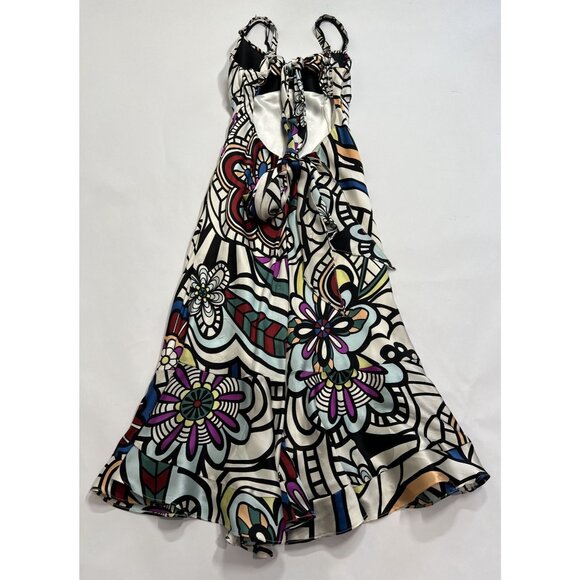 Vintage Y2K Mary. L Couture Sweetheart Dress in White Floral Print - Picture 2 of 3